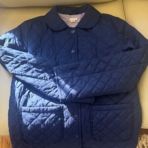 Navy Quilted J Crew girls jacket